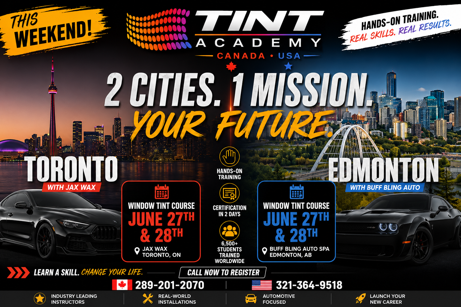 Window Tint Training This Weekend in Toronto &amp; Edmonton – Get Certified with the Tint Academy
