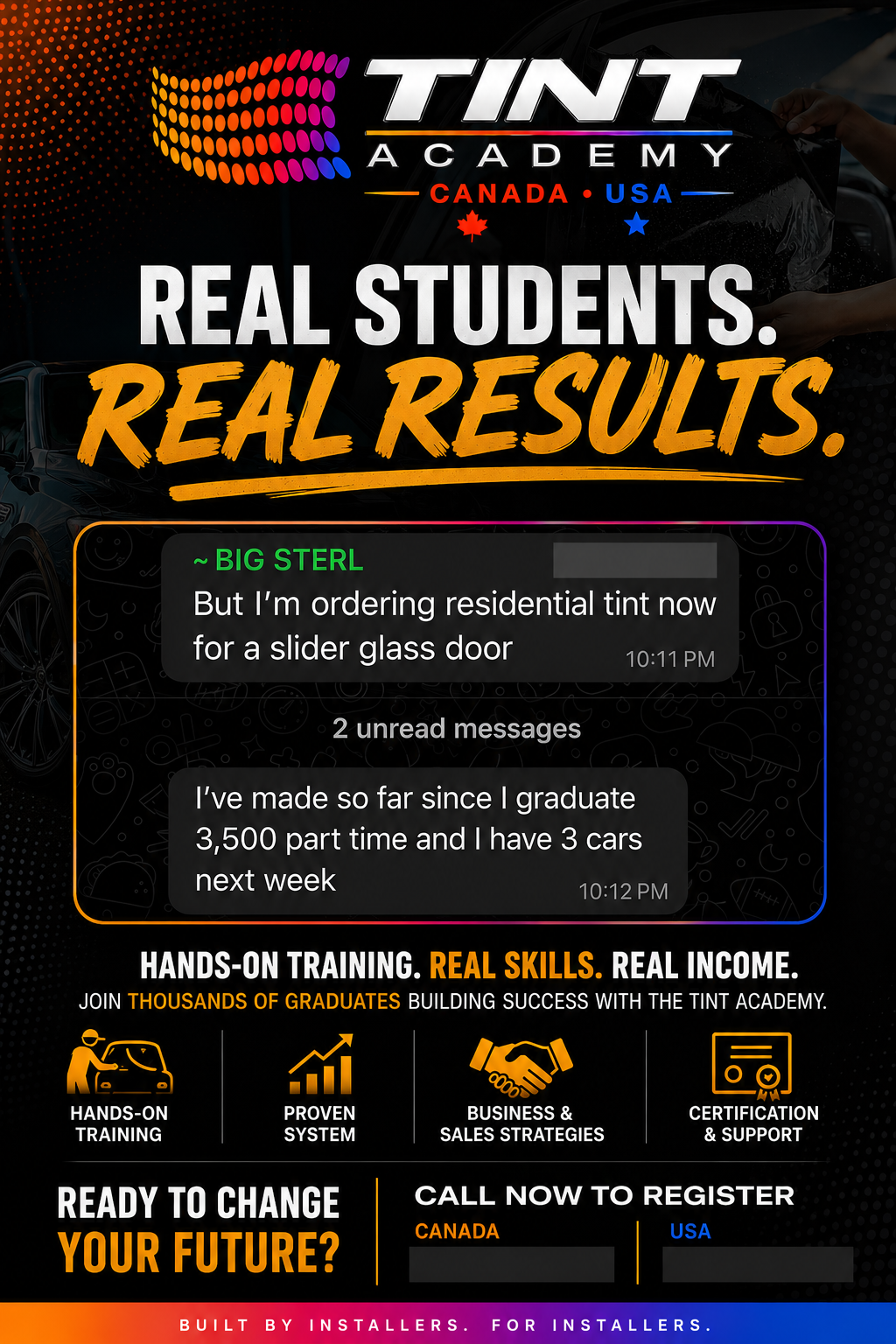 Real Students. Real Results. How One Tint Academy Graduate Earned $3,500 Part-Time — And Why Now Is the Perfect Time to Learn Window Tinting