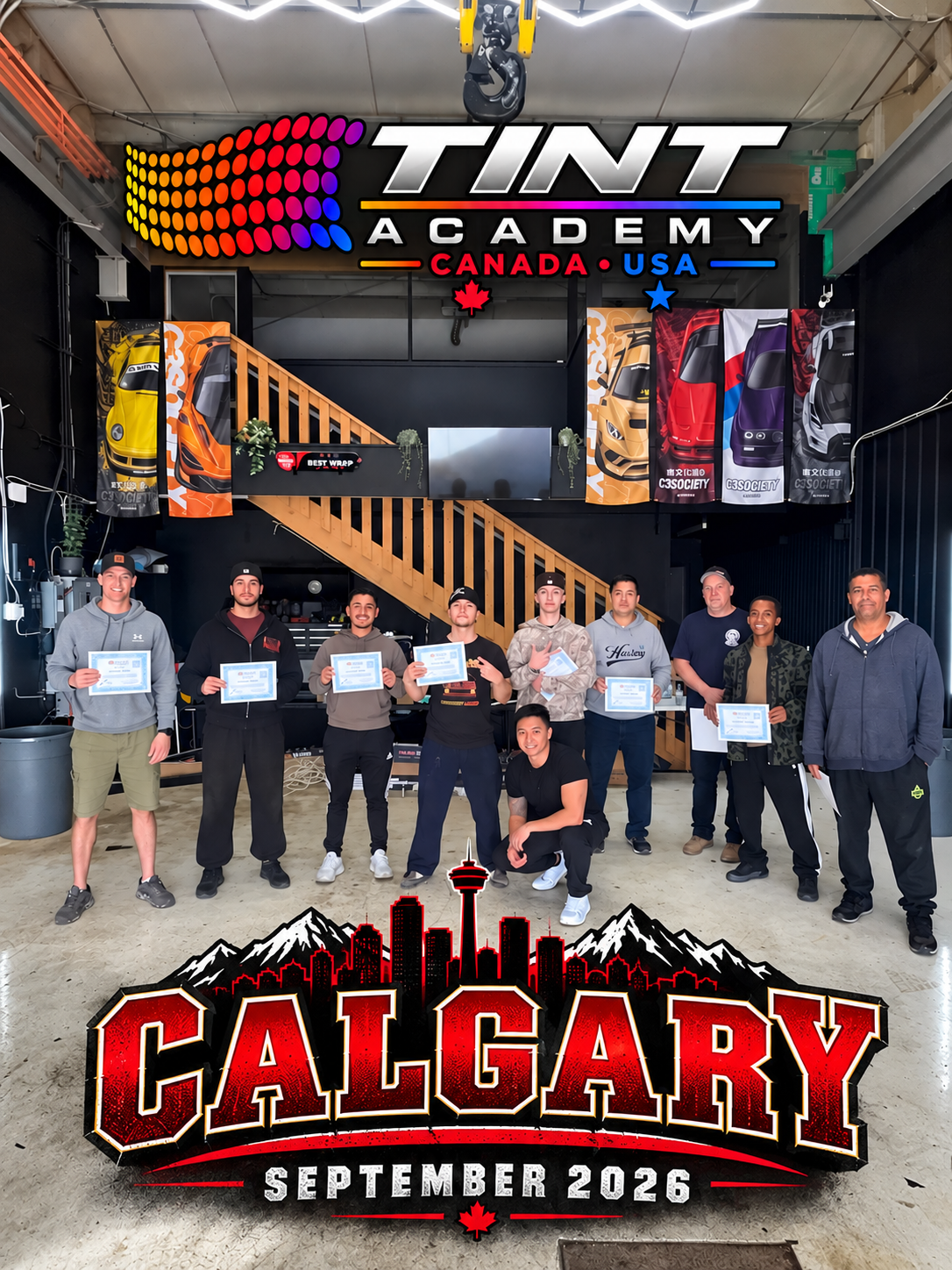 Calgary Window Tint Training: Tint Academy Celebrates Another Successful Hands-On Course in Calgary, Alberta