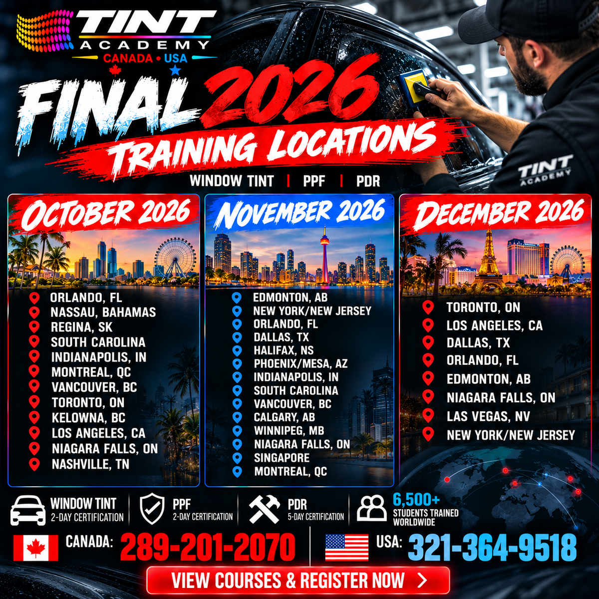 Learn Window Tinting in 2026: Why Tint Academy Is the Hands-On Training Choice Across Canada, USA &amp; Beyond