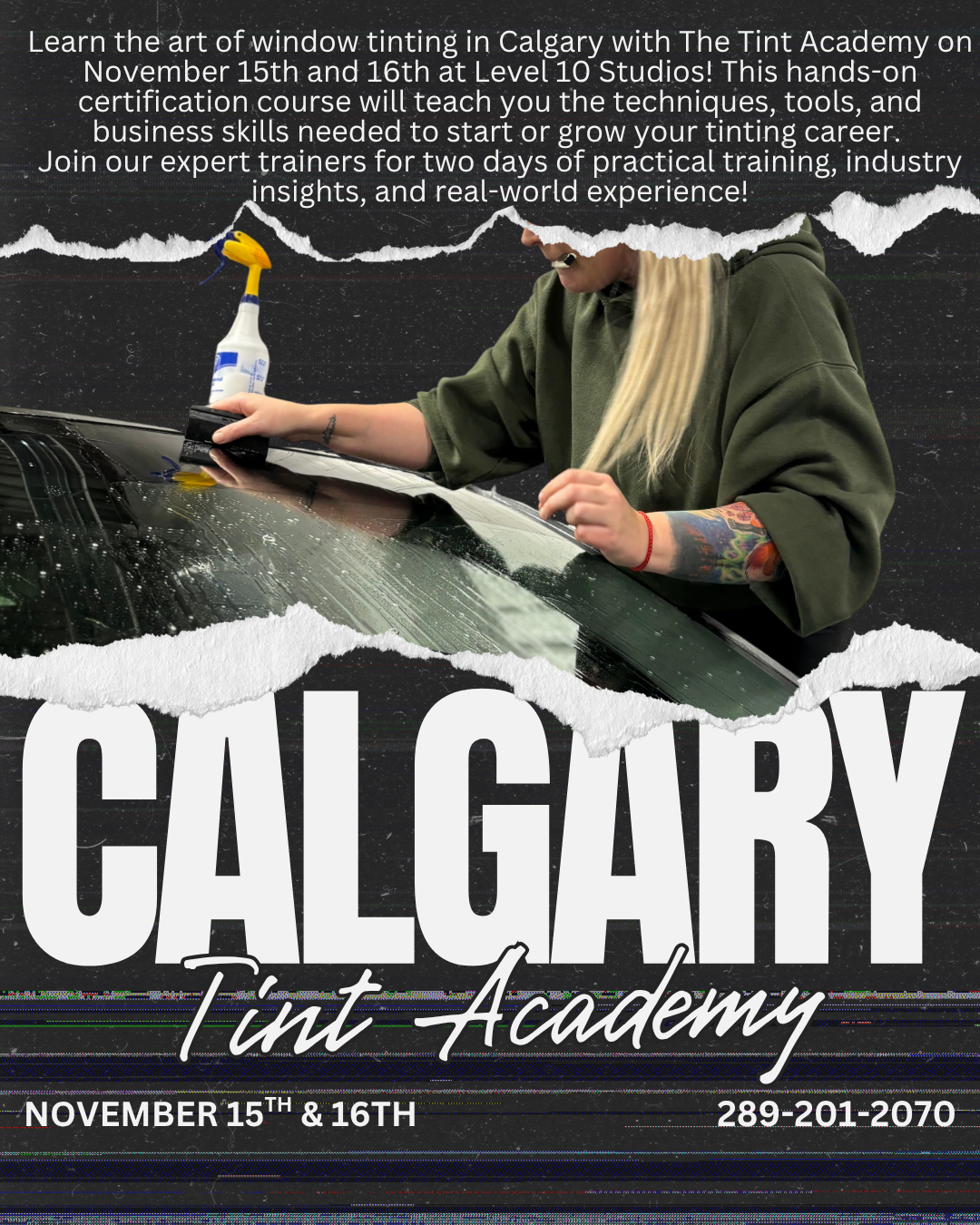 Learn Window Tinting in Calgary – November 15th & 16th with The Tint Academy
