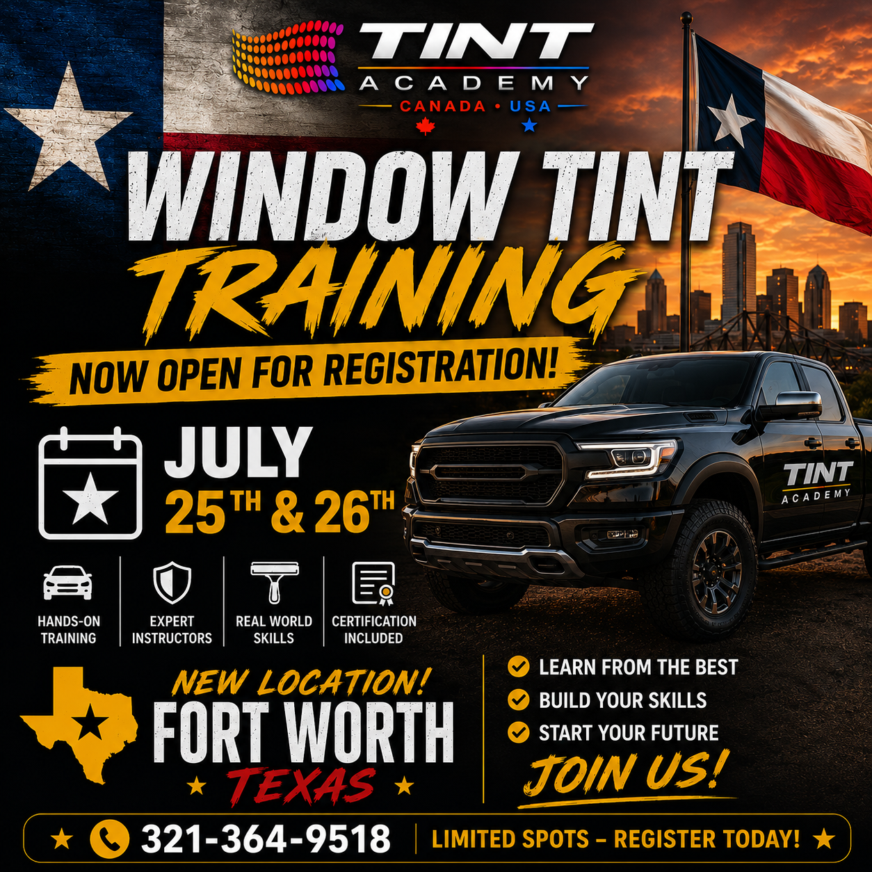 Texas Window Tint Training – Registration Is Now Open!
