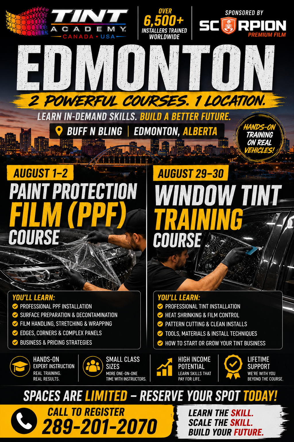 Learn Window Tint & PPF with the Tint Academy in Edmonton, Alberta
