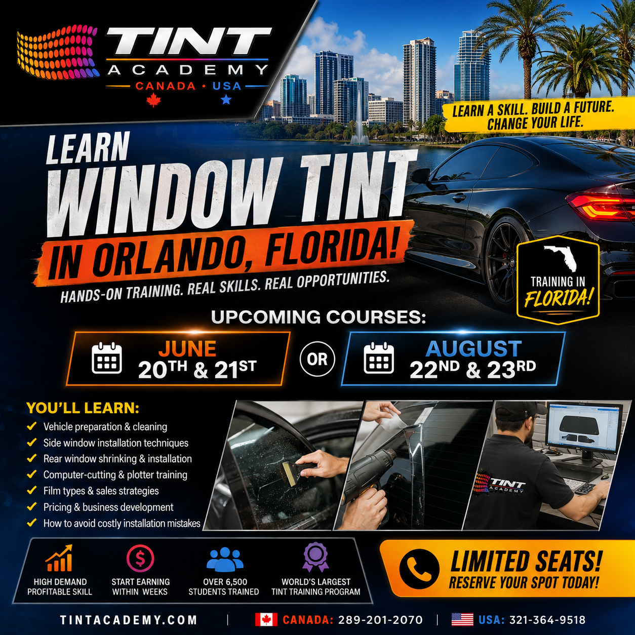 Learn Window Tint This Summer in Orlando – Limited Spots Available