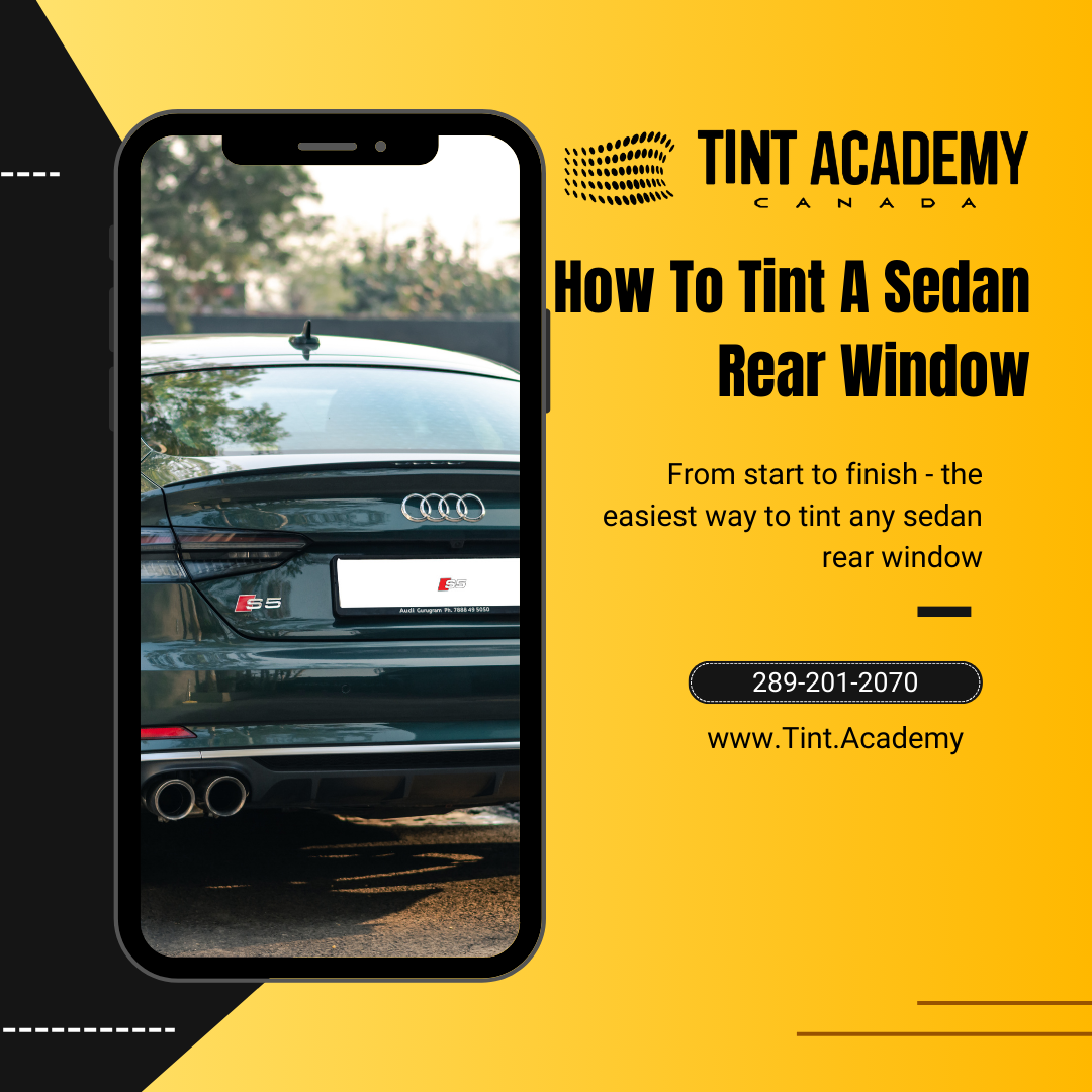 Easy Way To Shrink Rear Window on a Sedan - WINDOW TINT