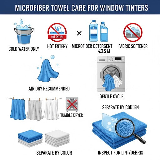 How to Properly Wash Microfibre Towels for Window Tinting