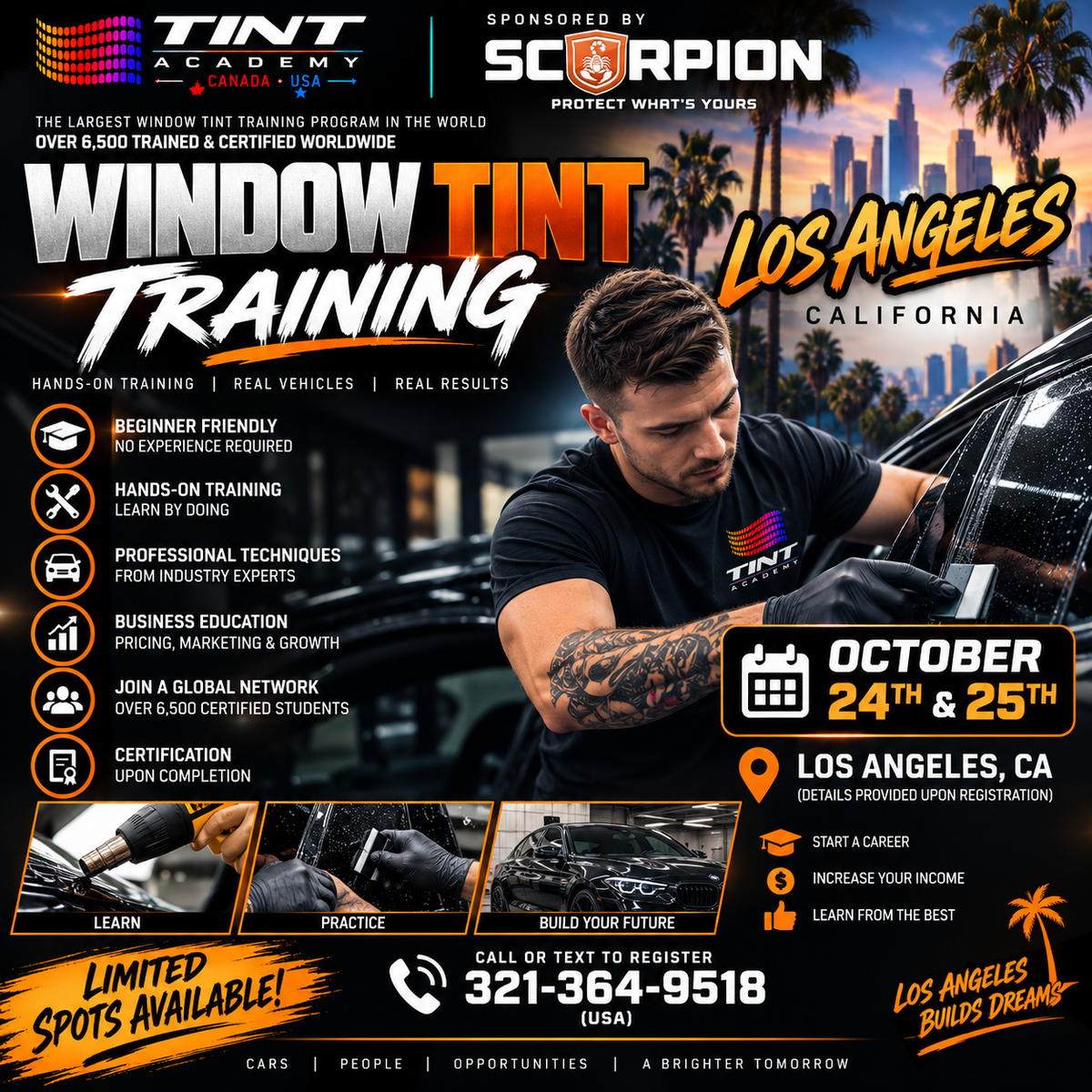 Learn Window Tinting in Los Angeles: Tint Academy LA Window Tint Training – October 24 &amp; 25, 2026