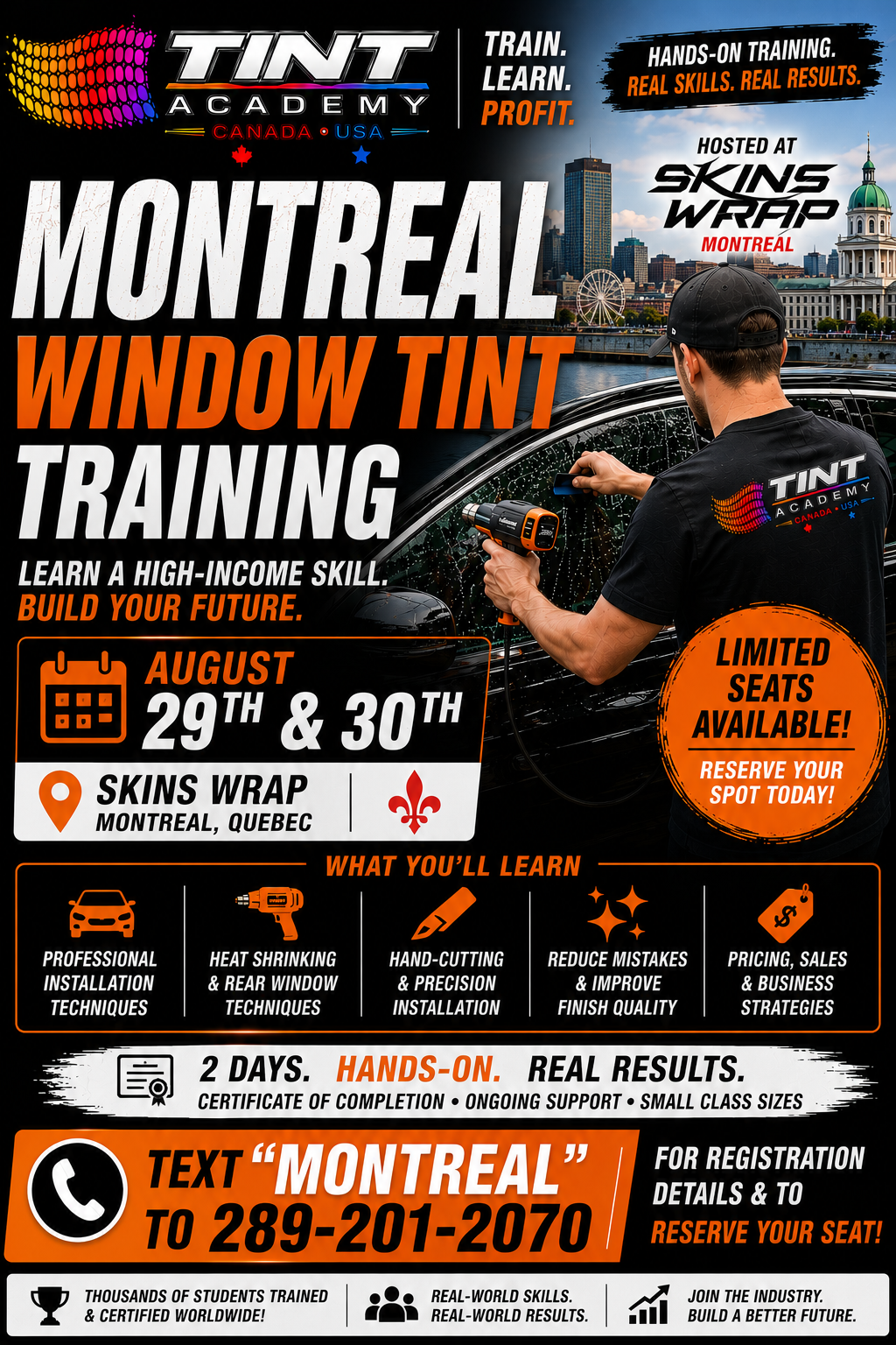 Learn Tinting in Montreal, Quebec with Tint Academy