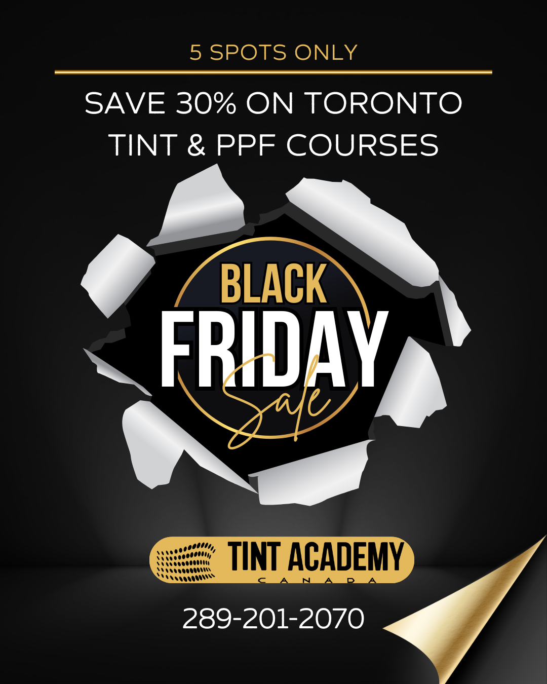 🔥 Black Friday Mega Sale — Toronto Tint & PPF Courses!