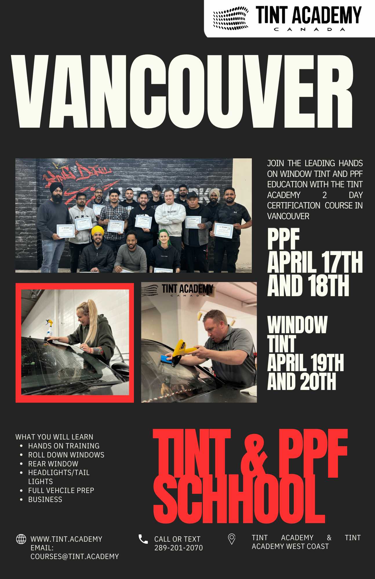 Master the Art of Window Tint & PPF – Join Us in Vancouver!