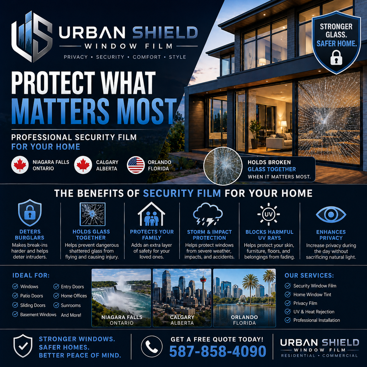 Installer Spotlight: Protecting Homes in Niagara Falls, Calgary & Orlando with Professional Security Film Installation