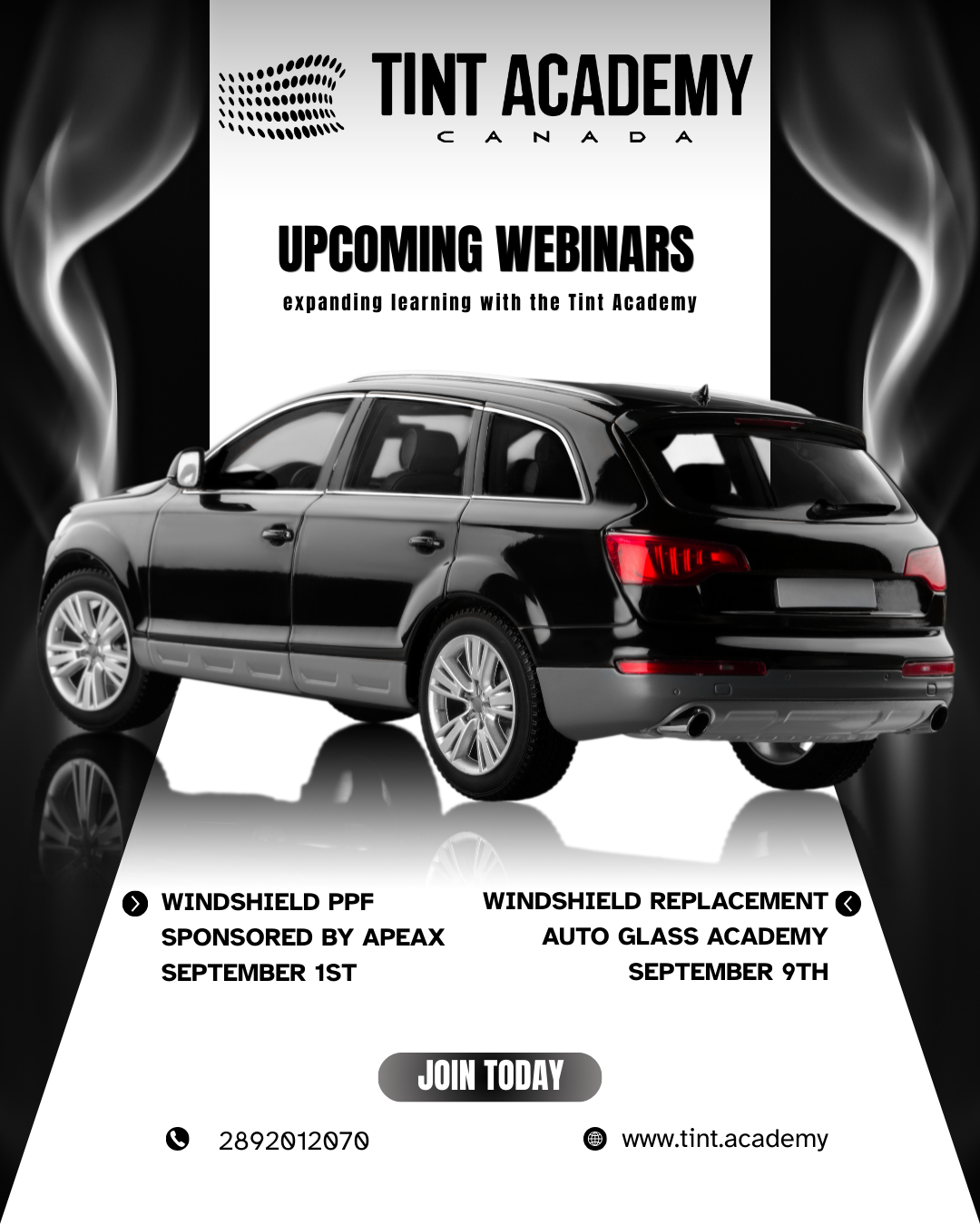 Elevate Your Skills with Free Webinars from The Tint Academy: Windshield, PPF & Auto Glass Mastery