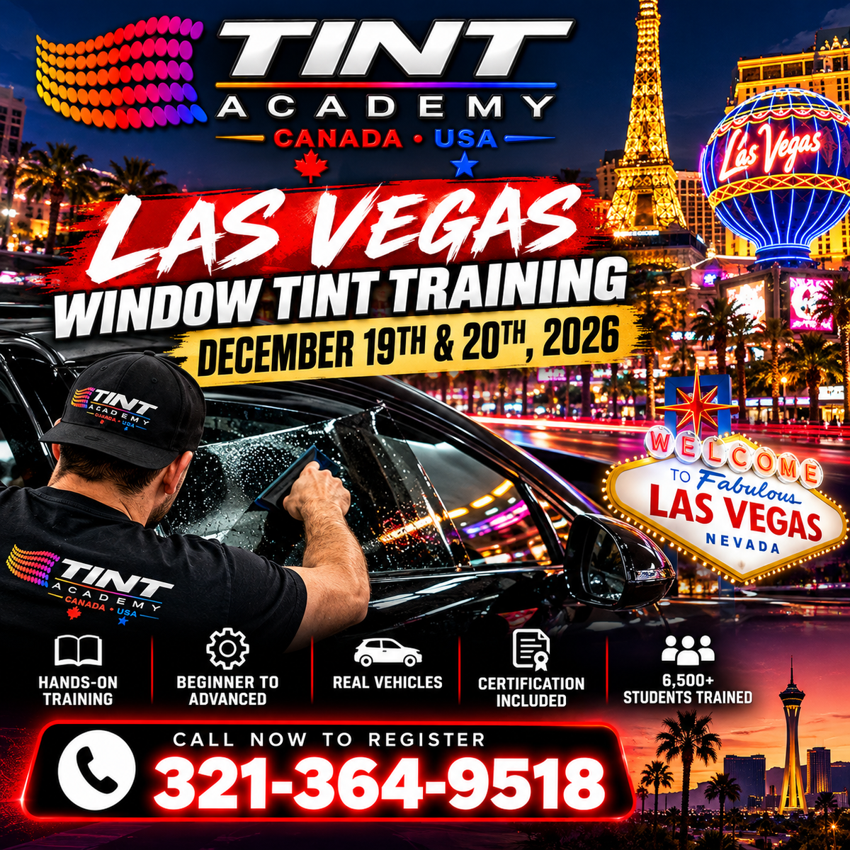 Learn Window Tinting in Las Vegas – December 19–20, 2026 with Tint Academy