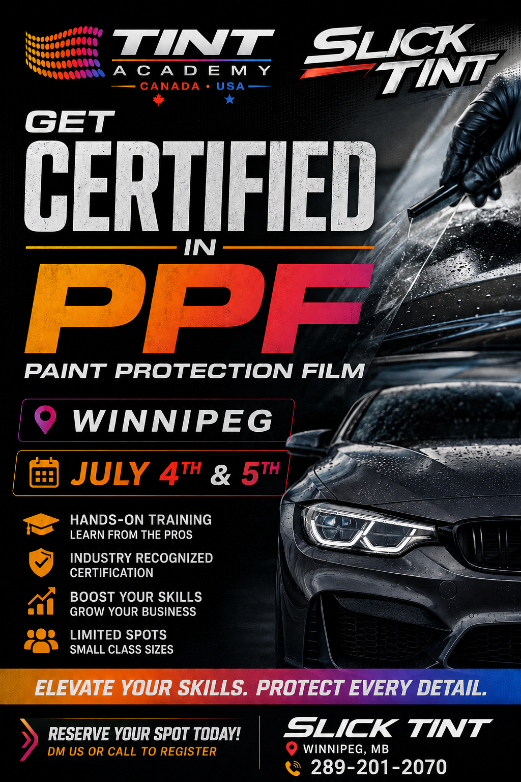 Learn PPF in Winnipeg this July 2026