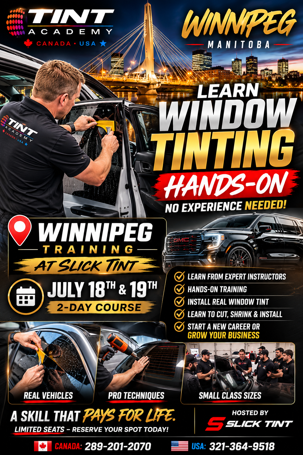 Learn Window Tinting in Winnipeg - July 18th and 19th