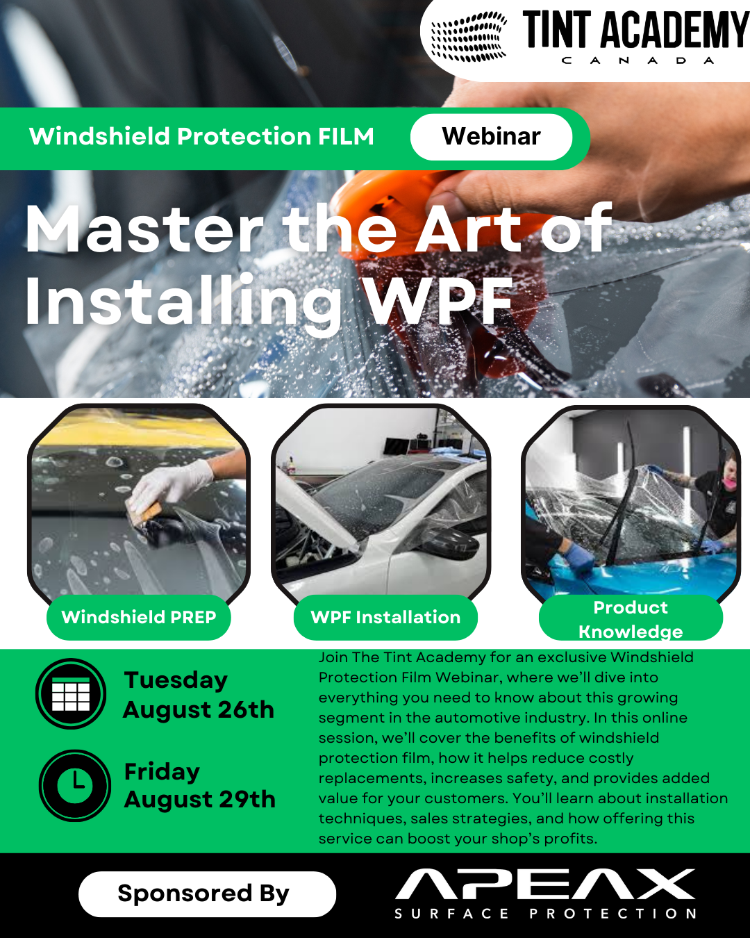 Windshield PPF Webinar - Sponsored by Apeax
