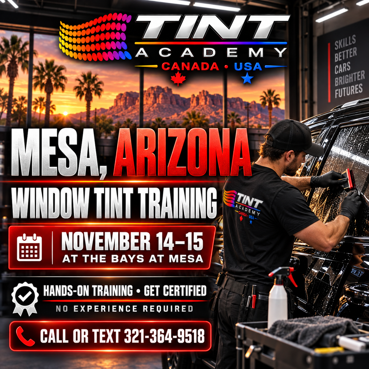 Learn Window Tinting in Mesa, Arizona with The Tint Academy