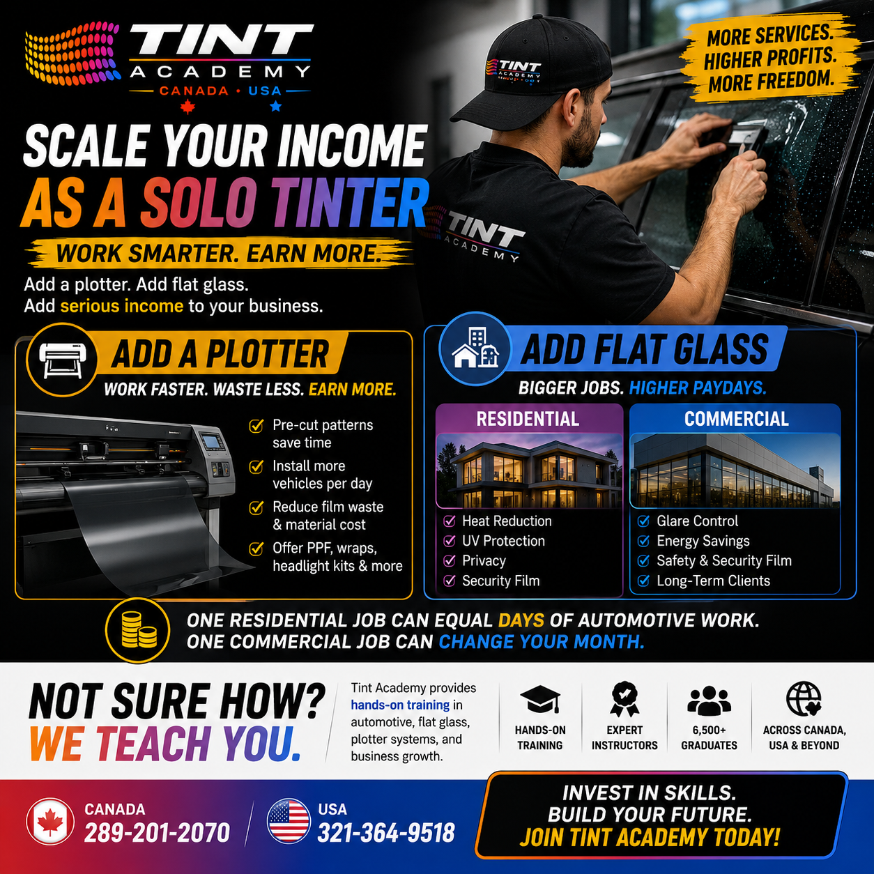 How a One-Man Window Tint Shop Can Scale Income with a Plotter, Flat Glass, and Proper Training
