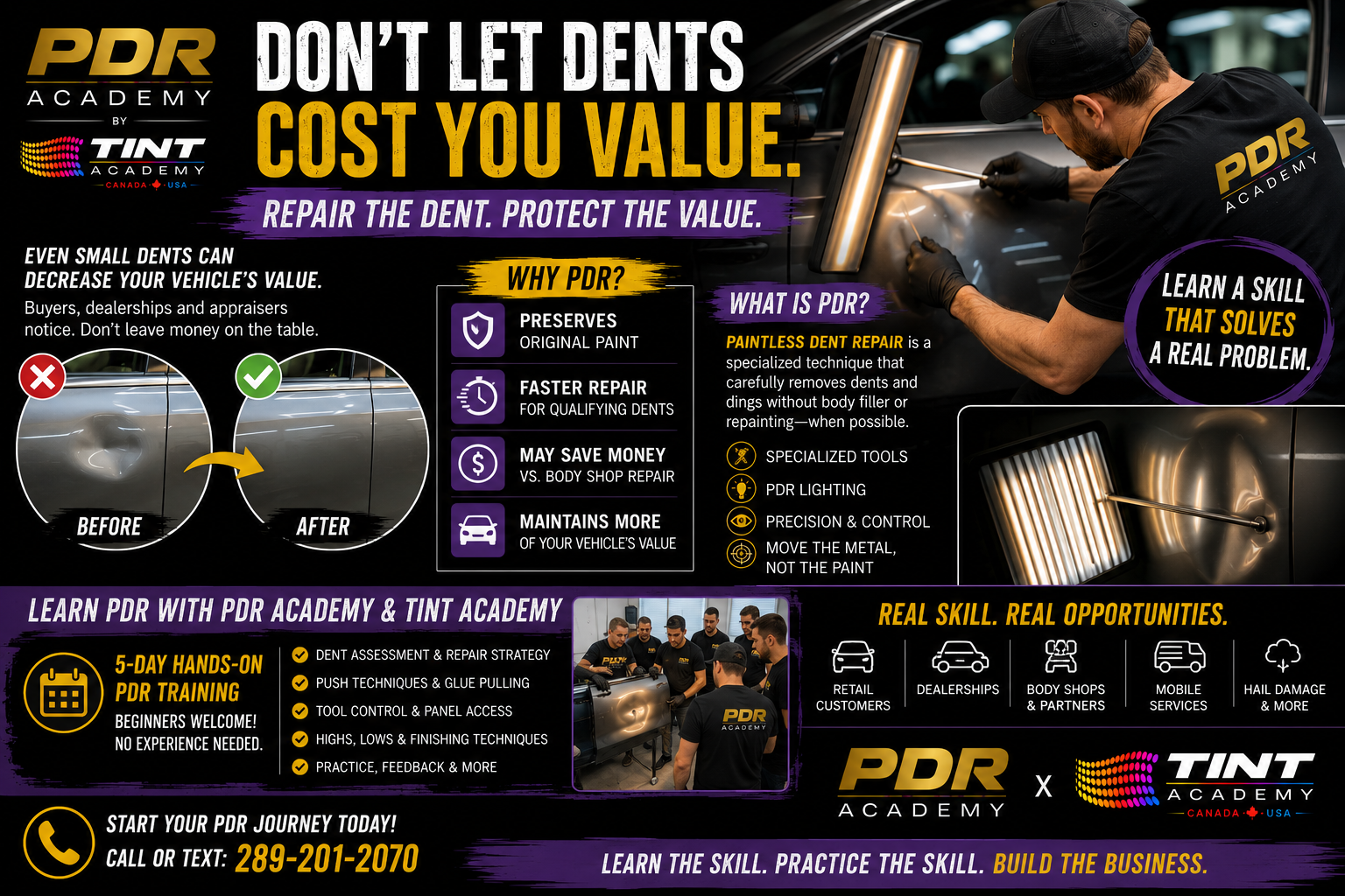 How Car Dents Can Decrease Your Vehicle’s Value — And Why Learning PDR Is a Valuable Automotive Skill