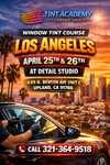 Window tint certification course by Tint Academy in Los Angeles, featuring educational materials for professional window tinting training.