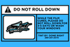 DO NOT ROLL DOWN STICKERS: CUSTOM WARNING STICKERS