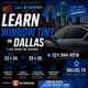 Two-day window tint training course certification offered by Tint Academy in Dallas-Fort Worth, with instructor and tinting tools visible.