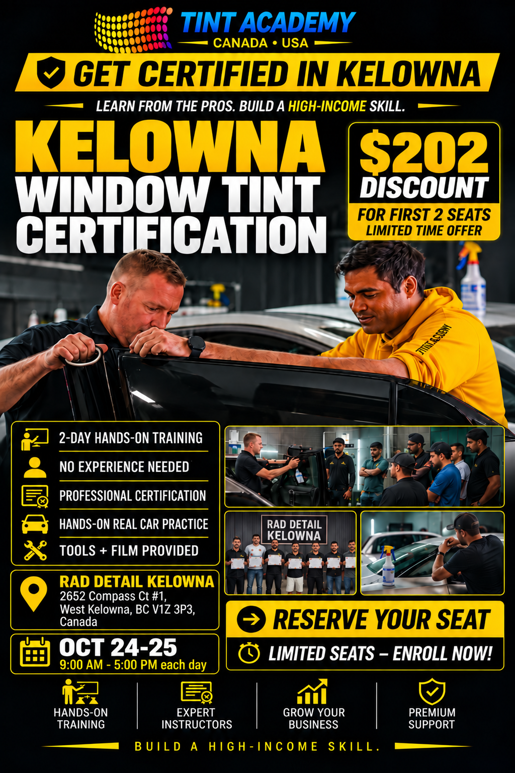 Kelowna Window Tinting Course - Certification Course by Tint Academy