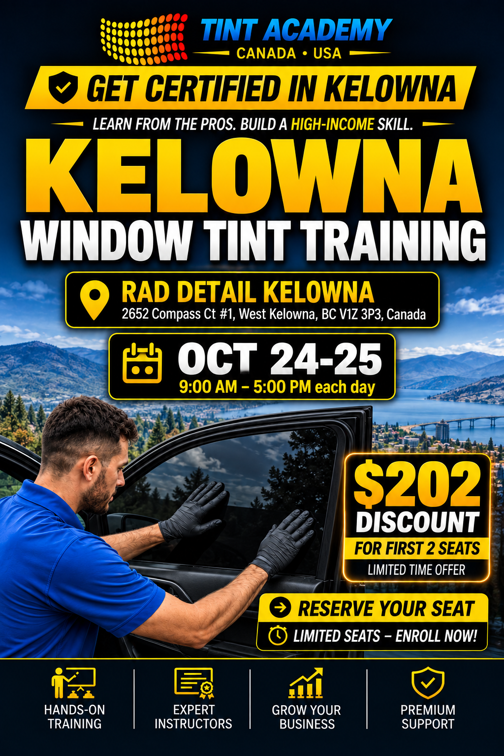 Kelowna Window Tinting Course - Certification Course by Tint Academy