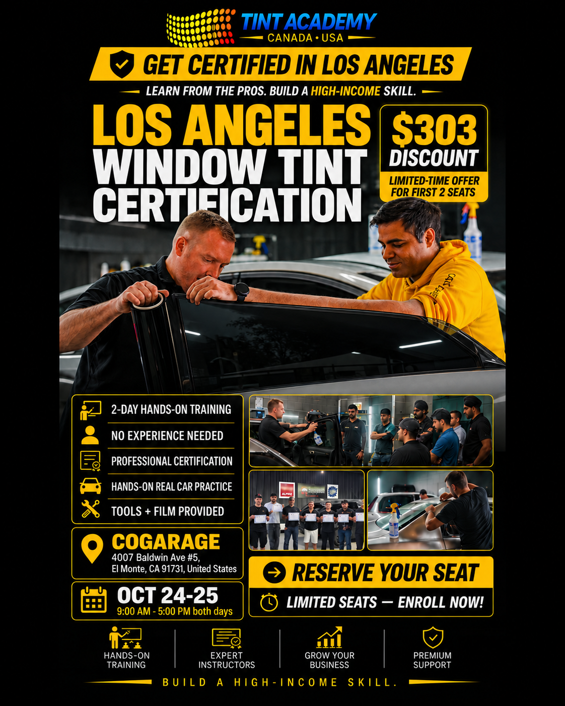 Window Tint Training Course – Los Angeles (El Monte)