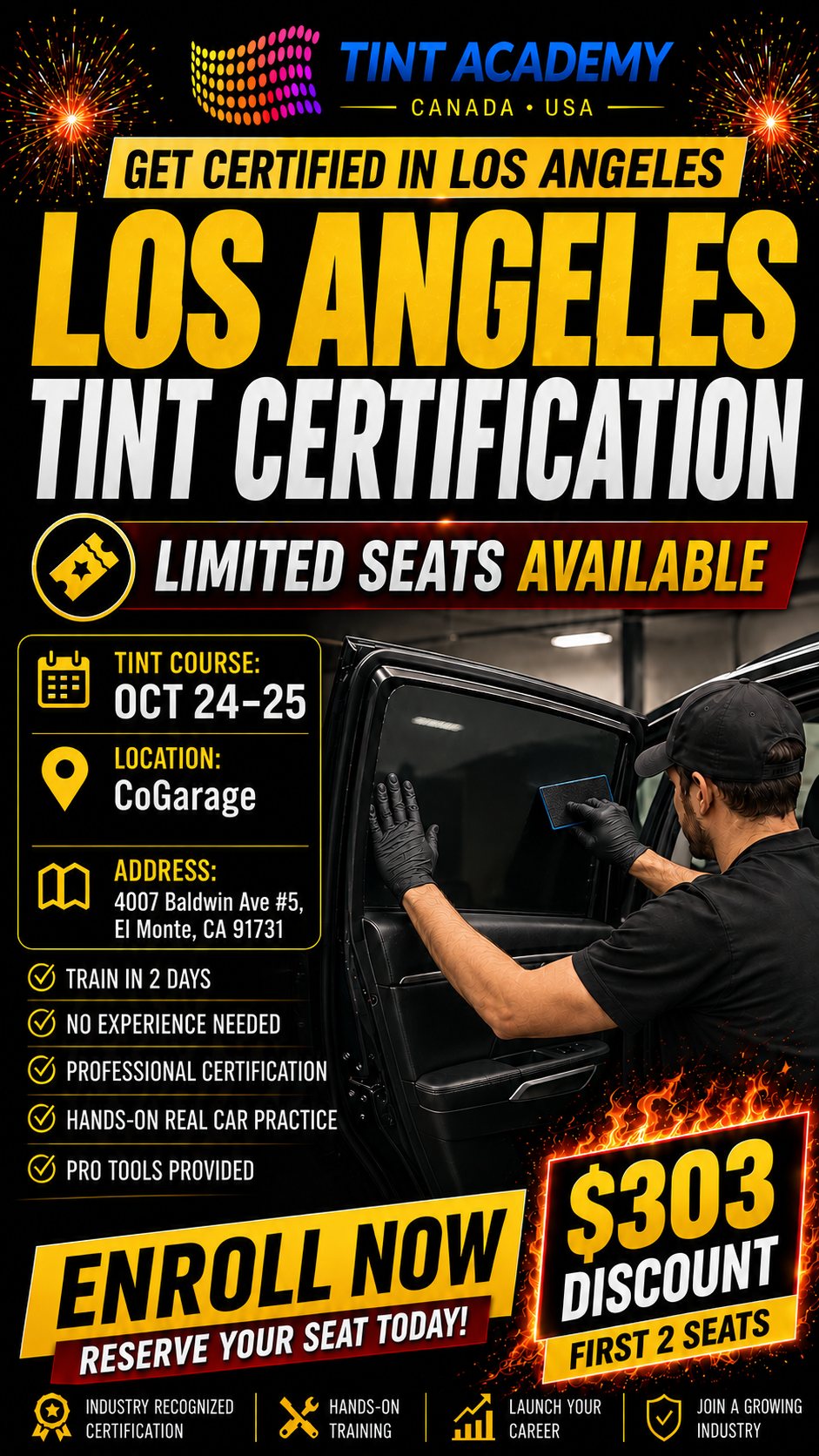Window Tint Training Course – Los Angeles (El Monte)