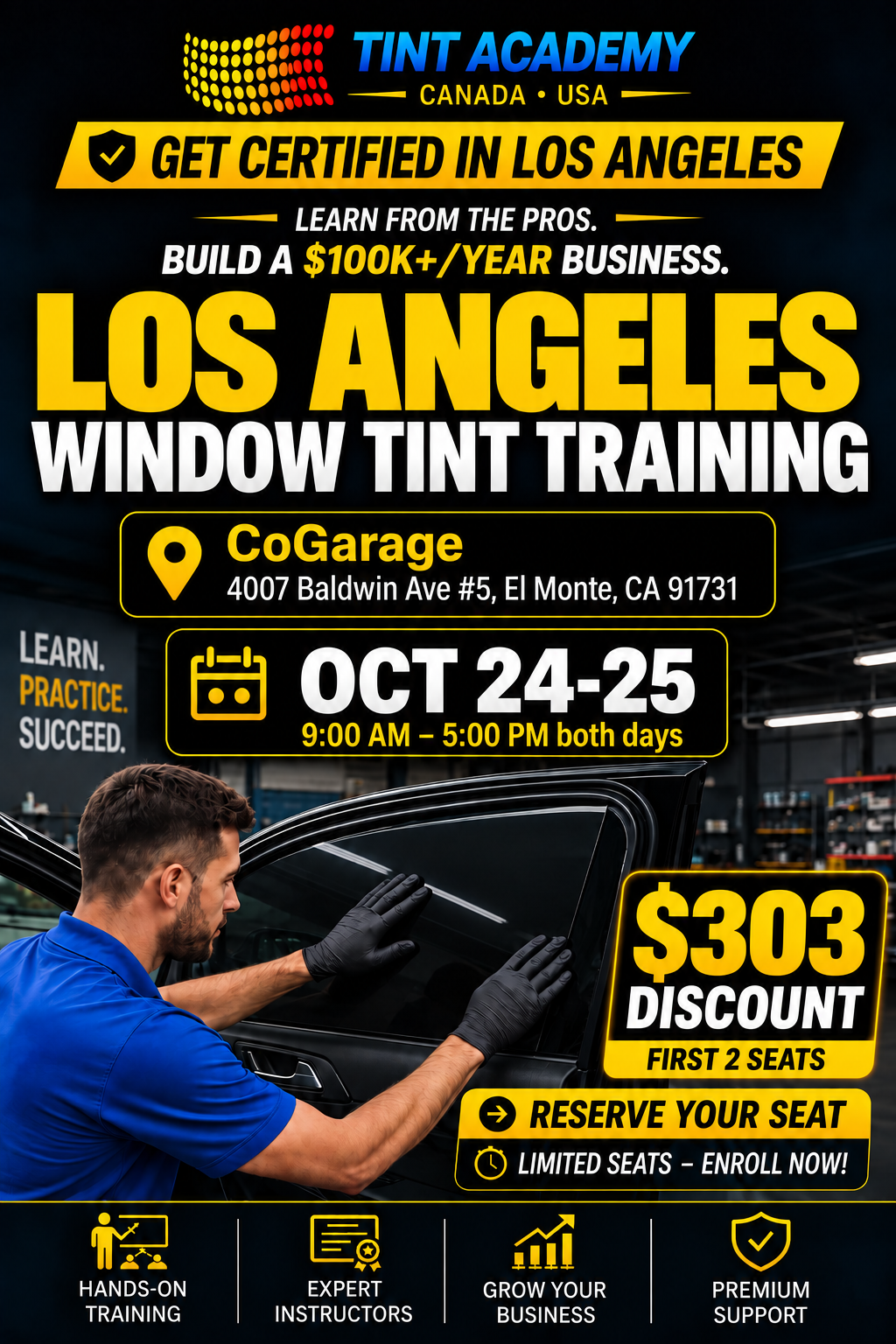Window Tint Training Course – Los Angeles (El Monte)