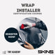 Vinyl Wrap Certification course by Tint Academy featuring a modern flyer design for color change training program.