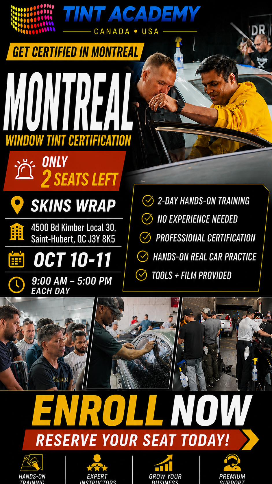 Montreal Window Tinting & PPF Course- Certification Course by Tint Academy
