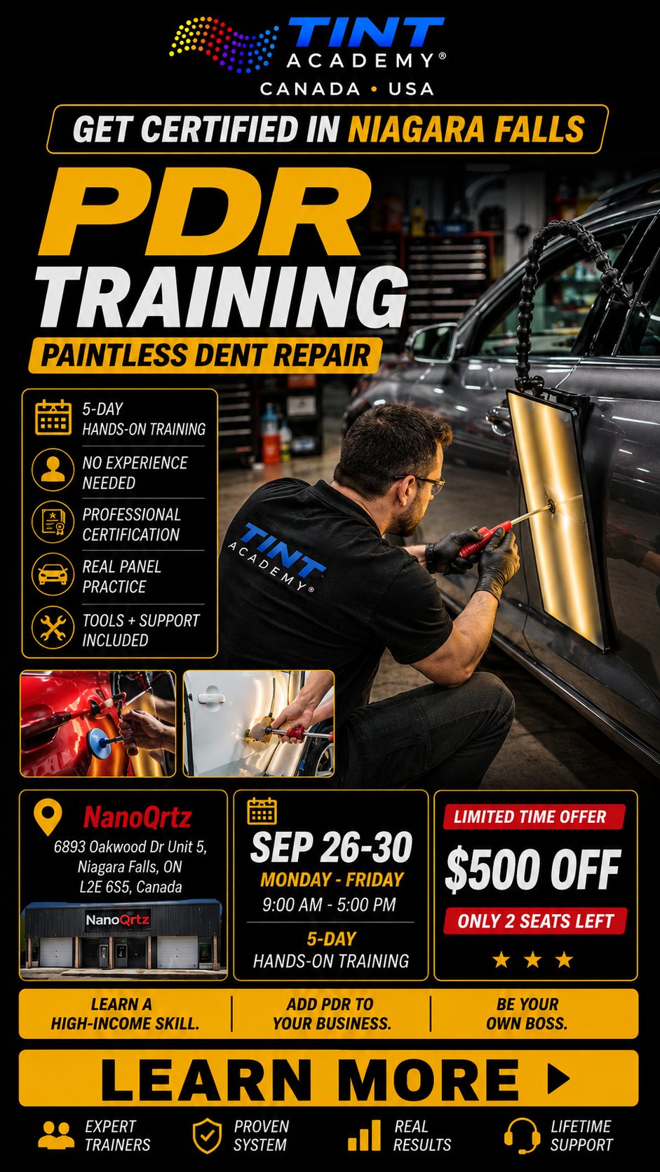 Paintless Dent Repair Course - Niagara Falls | PDR Training - 5 Day