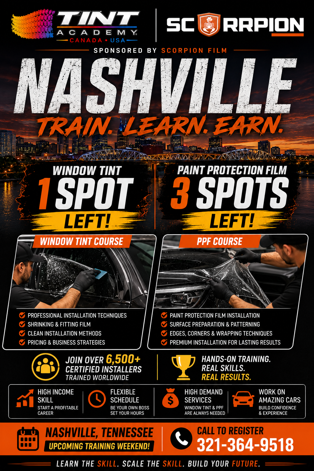 Window Tint Training Course – Nashville, TN | 2-Day Certification | Tint Academy USA