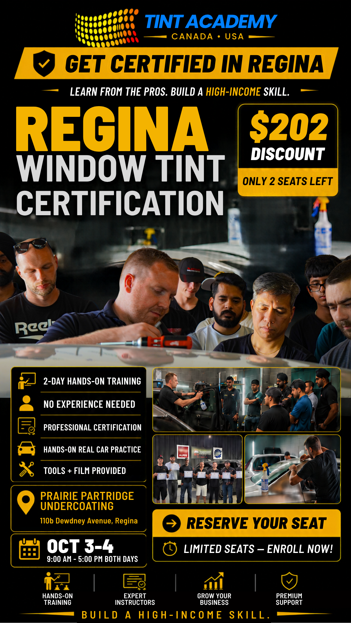 Regina Window Tinting Course - Certification Course by Tint Academy