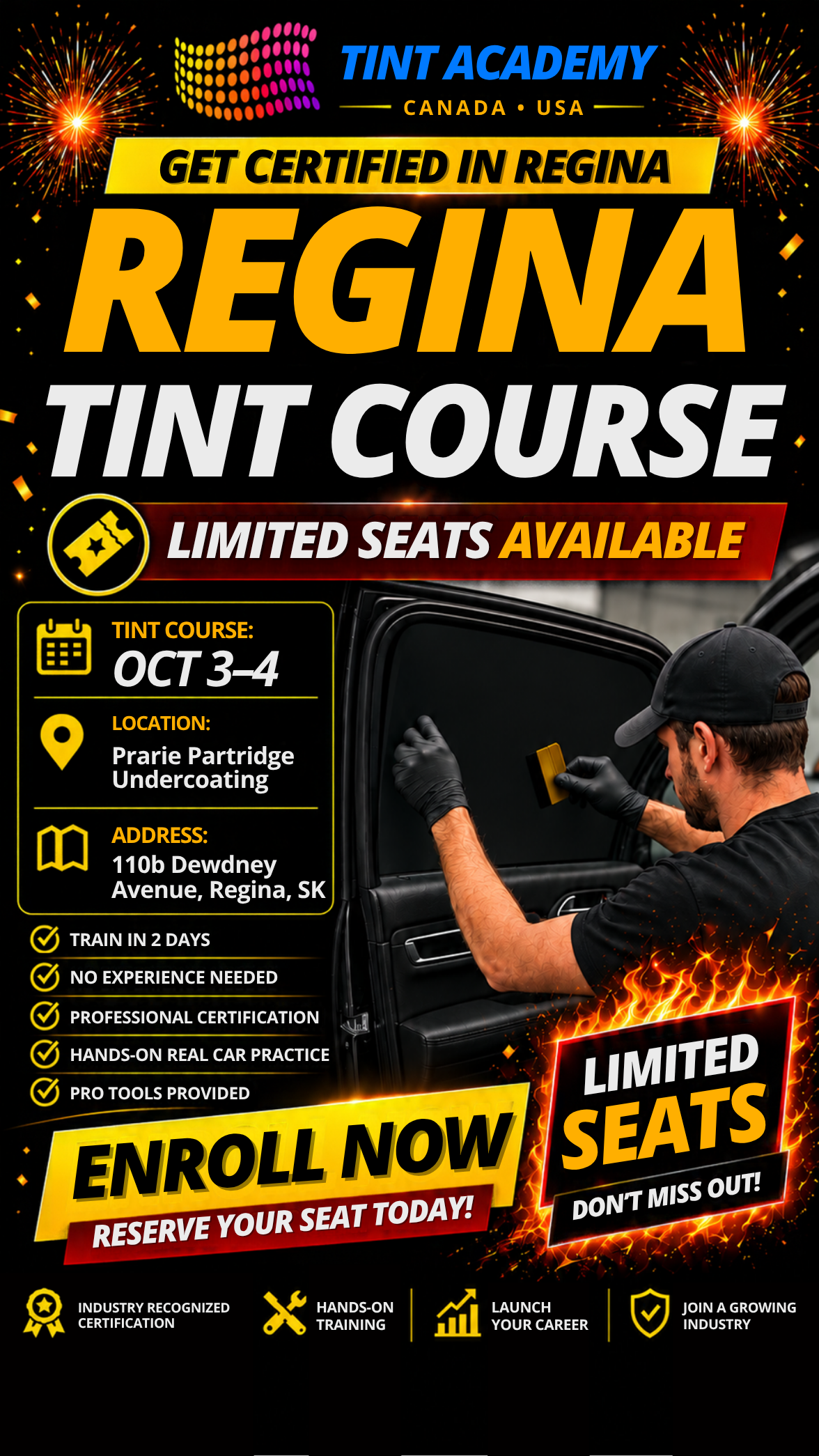 Regina Window Tinting Course - Certification Course by Tint Academy