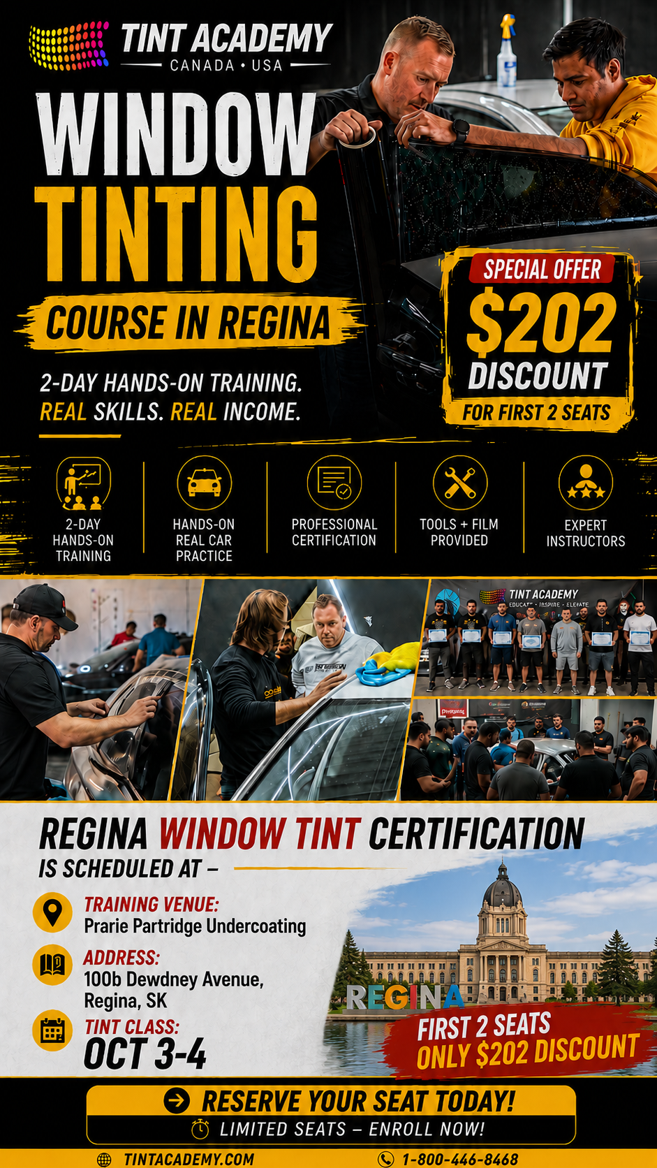 Regina Window Tinting Course - Certification Course by Tint Academy