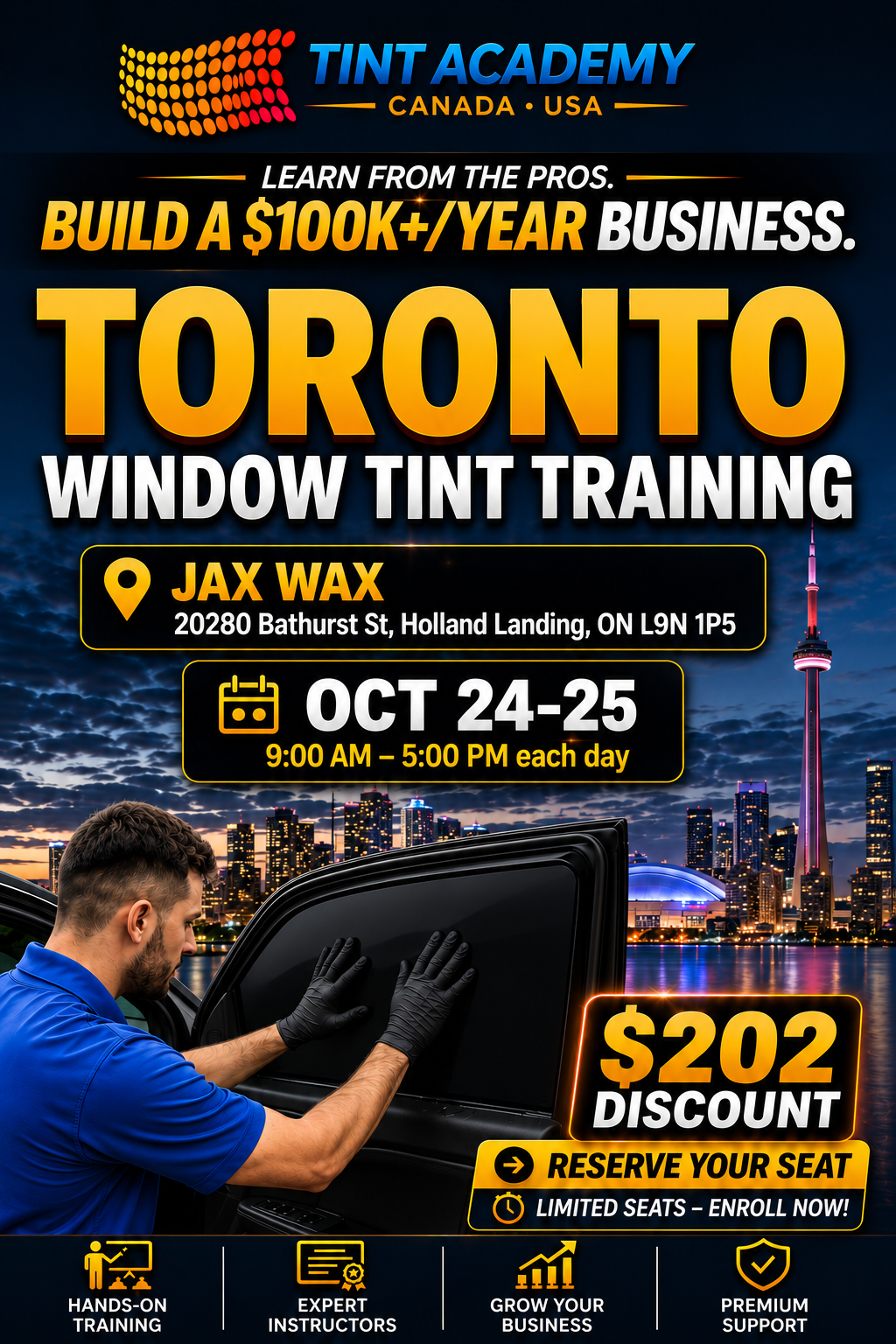 Toronto/ Niagara Falls Window Tint & PPF  School - 2 day hands on course by the Tint Academy