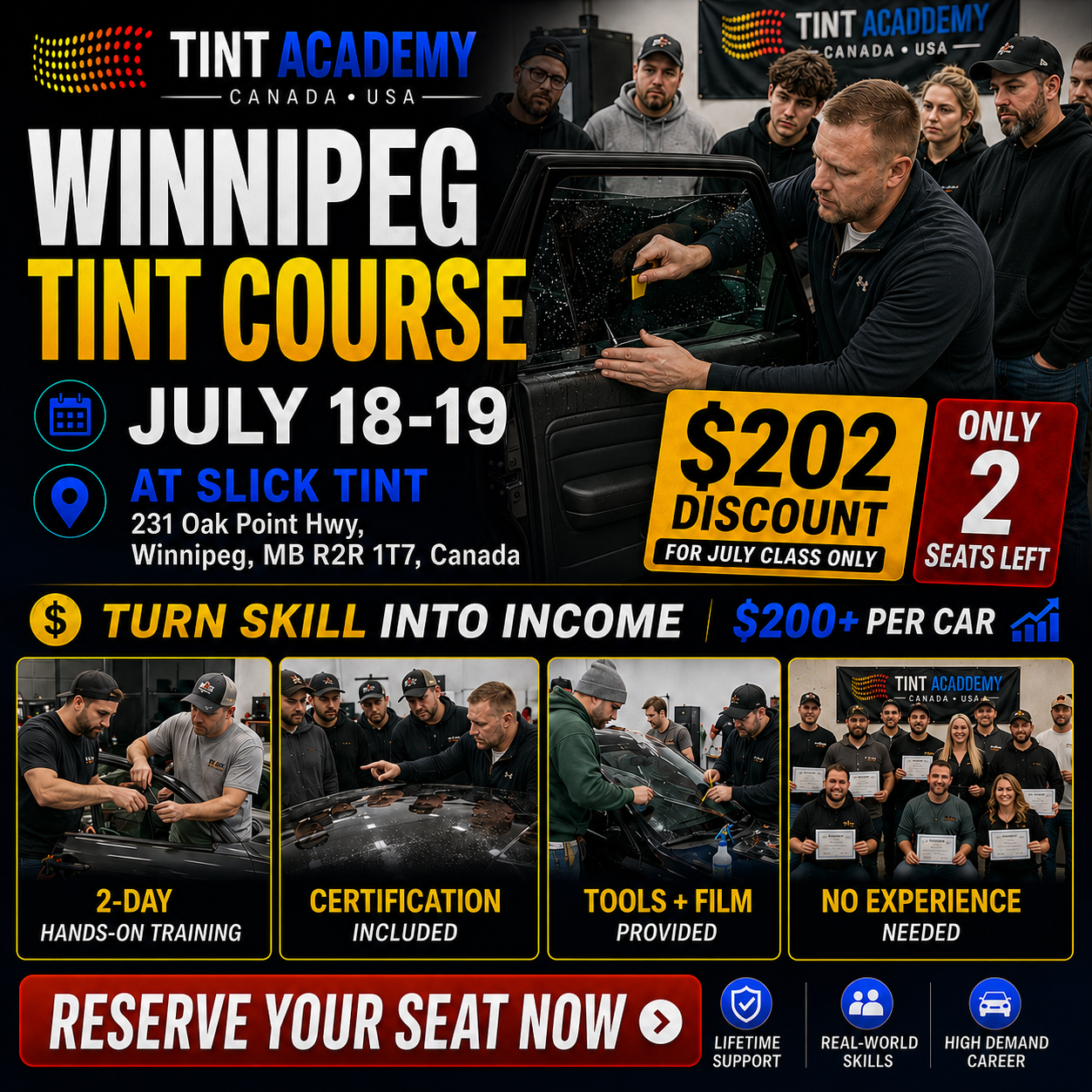Winnipeg Window Tint & PPF School - 2 day hands on course by the Tint Academy