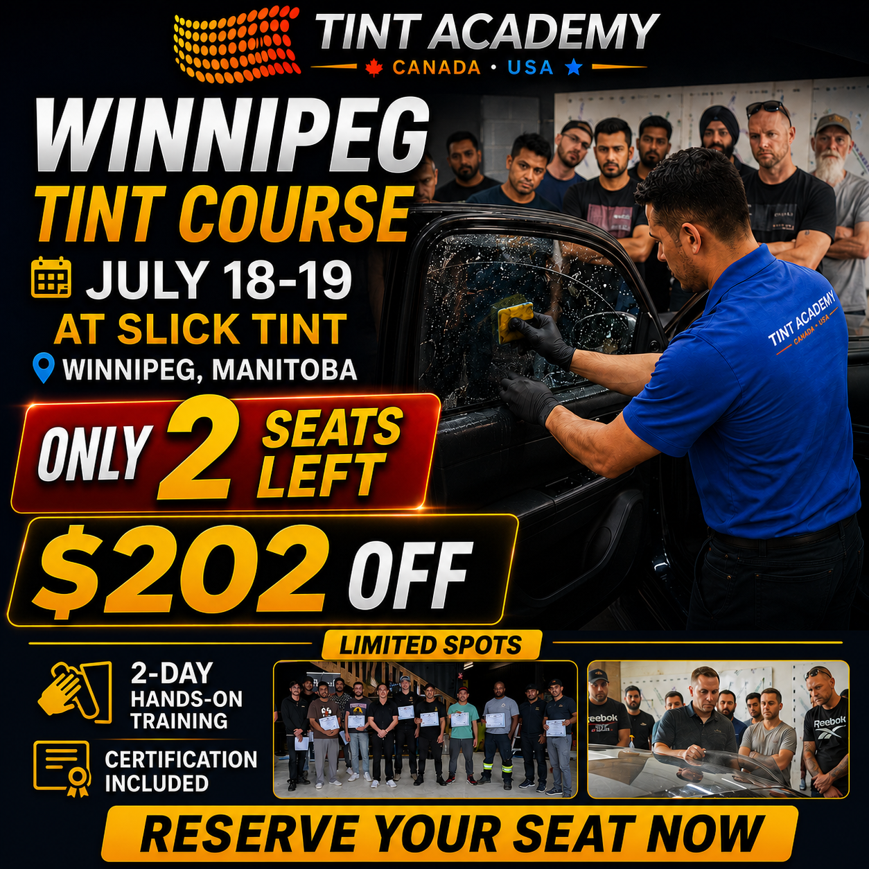Winnipeg Window Tint & PPF School - 2 day hands on course by the Tint Academy