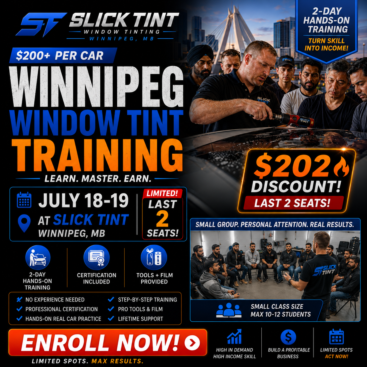 Winnipeg Window Tint & PPF School - 2 day hands on course by the Tint Academy