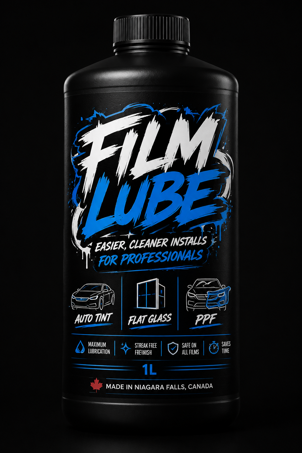 FILM LUBE™ Professional installation gel for auto tint, glass, and PPF, helping cleaner, easier tint and film application.