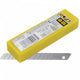 OLFA stainless steel snap blades for cutting tools, available in packs of 10, 50, or 100, shown in a close-up image.